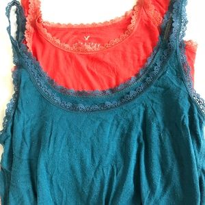 (2) American Eagle Soft and Sexy Cropped Tank Tops